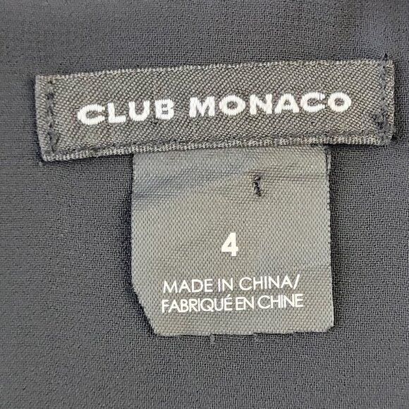 Club Monaco black sleeveless layered mini dress with open back size 4 - Picture 9 of 14